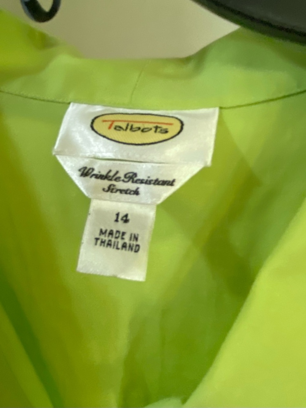 Talbots Sleeveless Cotton Button Down Summer Blouse.  Size XL. EC. Light Green - Picture 2 of 12